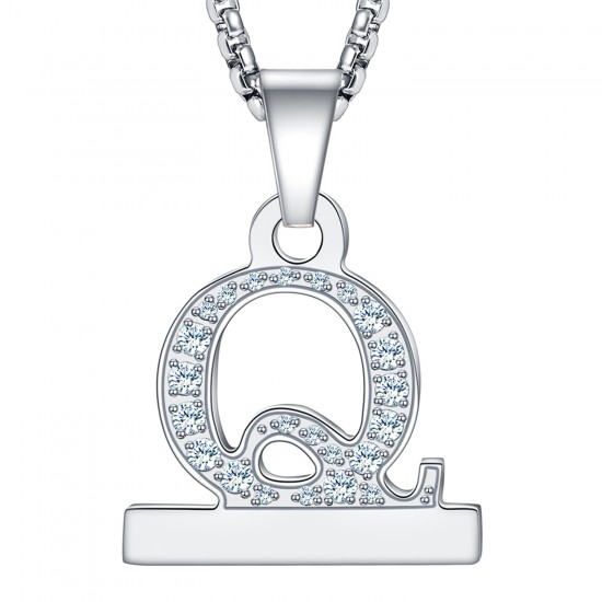 2 in 1 Alphabet Letter A-Z Necklace Pendant Connector for Apple